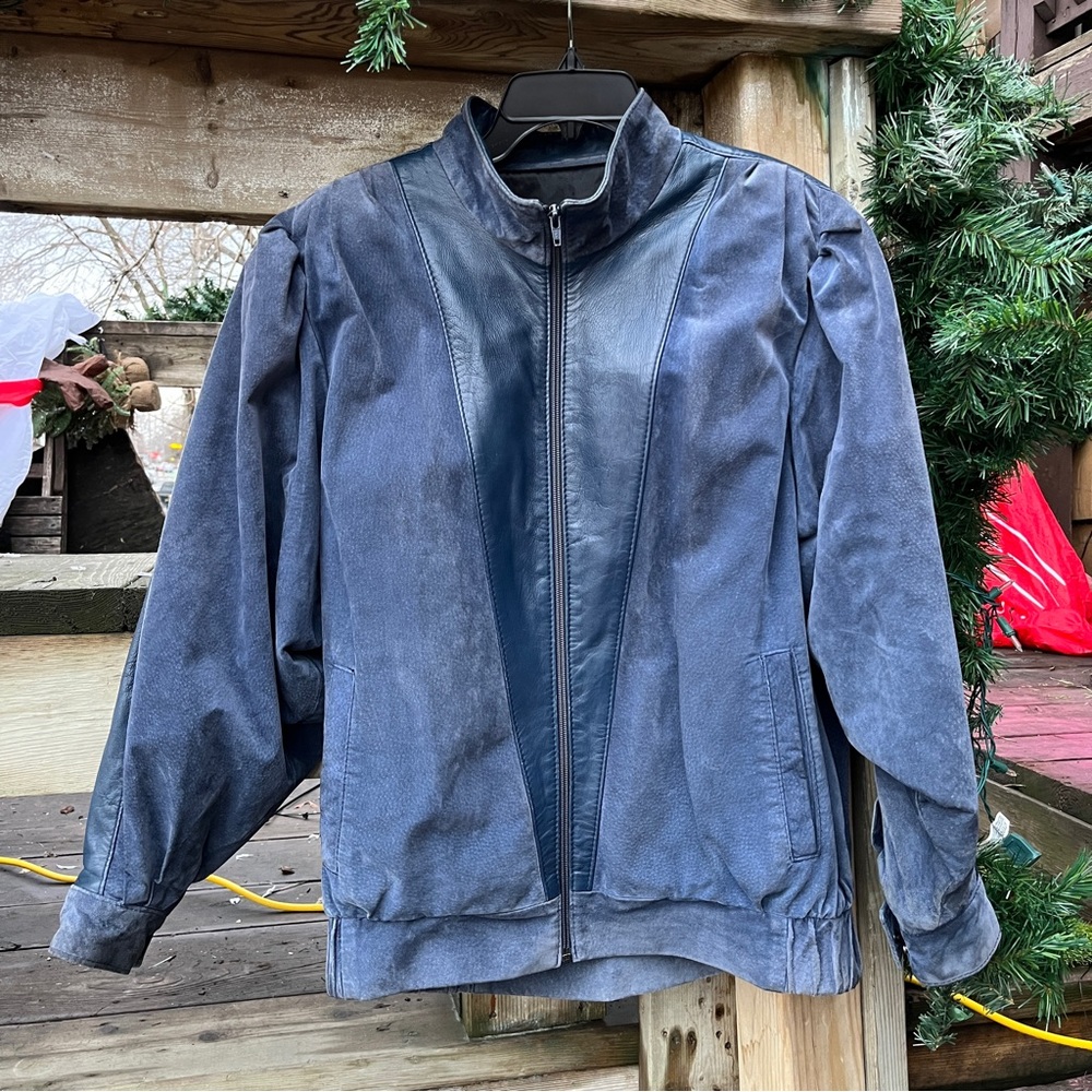 80’s Vintage leather & suede coat